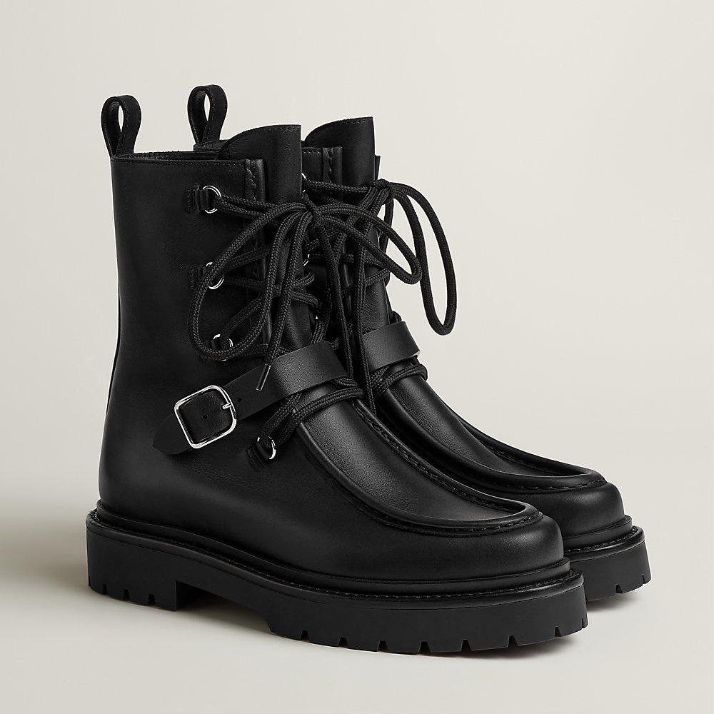 Bottines HERMÈS Tornade Noir Cuir - Taille 37, Occasion Bon état